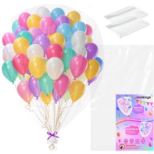 2 Pack Balloon Bags 98 x 59 Inch Big Plastic Balloon Storage Bag Large Balloon Bags for Transport Carrying Packaging Storage Car Seat Luggage Suitcase Stroller Chair