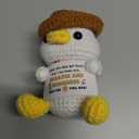 Encouragement Gifts for Women Men Coworker Boss Handmade Crochet Duck Stuffed Animals Stress Anxiety Relief Mental Health Gift for Birthday Valentines Day Graduation Home Decor
