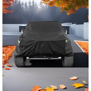Car Cover Compatible with Jeep Wrangler YJ TJ 1987-2006 2 Door, 6 Layer 210T Heavy Duty Waterproof Cover with Inner Cotton Paint Protection & Safety Lock for Rain Dust Snow UV Protection