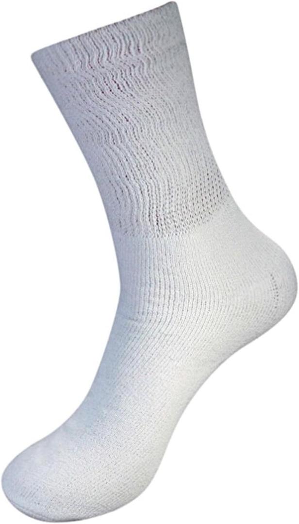 Lot of 3 Pairs Mens gray Diabetic Socks Loose Fit Big Size 13-15 Blue Label