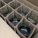 Libbey Polaris Tumbler and Rocks Glass Set, Smoke Hue Drinkware Glasses Set, Lead-Free Tall Water Glasses with Modern Clean Lines, Dishwasher Safe Drinking Glasses Set of 16