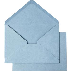 PONATIA 50 PCS A7 Envelopes, 5.25 x 7.25'' Matte Dusty Blue Envelopes For 5x7'' Weddings Invitation Cards, Christmas Gift Cards, Acrylic Invitations, Photos and Any 5x7" Inserts