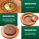 Leyndo 20 Inch Wooden Roulette Wheel with 4 Roulette Balls Casino Grade Precision Bearings Roulettes Wheel Turntable Leisure Table Games for Home Professional Use Night Party Game(Classic Pro)