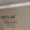 Getlay Tall Garden Fence Animal Barrier with Gate, 36 in(H) 14 Panels Garden Fences and Borders for Dogs, Dog Fence Outdoor for Yard, Total Length 30.6 Ft Metal Temporary FencingPatented
