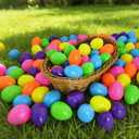 2000 Pcs Easter Eggs, 2.36" Bright Colors Plastic Easter Eggs Empty, Easter Themed, Basket Stuffers Fillers