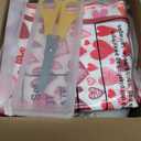 LemonSecret 6 Set DIY Valentine's Day Decoupage Kit Crafts Ceramic Heart Jewelry Tray Unpainted Ceramics Ring Dish with Decoupage Napkins Glue Brush for Valentine Galentine's Night Mother's Day Crafts