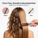 Go Brush Pro Hair Straightener Brush Upgraded Cordless Ionic Anti-Frizz Styling Brush Pro 3 Temp Settings Type-C Charging Portable Mini Straightener for All Hair Types