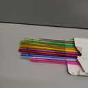 ALINK 13 inch Reusable Plastic Straws, Extra Long Colorful Tritan Tumbler Replacement Straws for Stanley Cups, 1 Gallon, 64/40/ 32 oz Water Bottles, Set of 10 with Brush