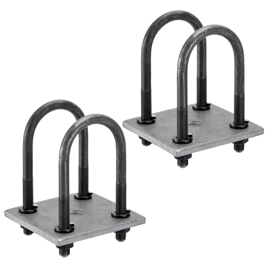 SPARKWHIZ 2000lbs Trailer U Bolt Kits for 1-3/4" Round Trailer Axle, 4-1/4" Long U Bolts, U Bolts Dia. 3/8",1 Pack