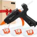 Fireproof Hot Glue Gun, Mini Glue Gun Kit with 30 Glue Sticks, 20W Glue Gun with Transparent Glue Sticks 7 * 130 mm for DIY Arts, Crafts and Quick Repairs