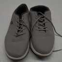 FENLERN Golf Shoes Men, Spiked, Waterproof Leather Upper, Cushioning F006 (14, Grey White)