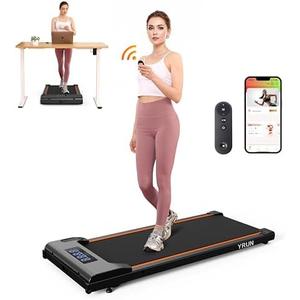 Walking Pad Under Desk Treadmill, 2.5HP Quiet Brushless Small Treadmill for Home and Office, Compact Portable Walking pad with Remote & App Control for Walking and Jogging