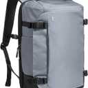 tomtoc Travel Backpack 40L, TSA Friendly Flight Approved Carry-on Luggage Hand Water-resistant Lightweight Business Rucksack, Durable Large Weekender Bag Daypack Fits 17.3 Inch Laptop (Silver Gray-Ripstop)