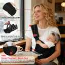 Baby Sling Carrier, Lightweight & Portable Adjustable Hip Seat, Ergonomic Hands-Free Side Carry for Infants & Toddlers 10-45 lbsBlack Cotton