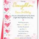 6 x Daughter Birthday Card, 5x7 inches