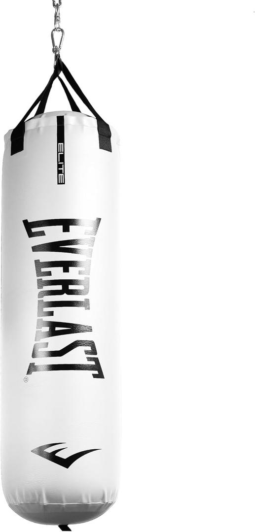 Everlast Elite Punching Bag – Hanging Heavy Bag for Adults with Dual Strap System | Durable Boxing Bag for Boxing, MMA, Muay Thai, Home Gym Training, 80 lb