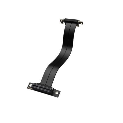 XRIKUI PCIe x4 4.0 Riser Cable,PCI-Express 4X Male to Female Extension Cable PCI-e Extender Adapter 20CM_Dual 90 Degrees