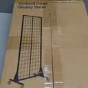 1-Pack Grid Wall Panels, 2' X 5.5' Ft Gridwall Panel Display Stand, Heavy Movable Floorstanding Detachable Gird Wall Panels, Suitable for Art Fairs(Lncludes 4-Pack Mesh Accessories)