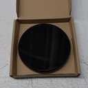 Optical Glass Spinning Top Base, Double Concave Crystal, Diameter 4.72"(120mm), Thicker 0.55"(14mm), Smoother Low Friction Helps Extend Spin Time, Impact-Resistant (L, Black)