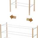 YAMAZAKI home Plain Expandable 3-Tierd Shoe Rack White