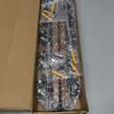 2 PACK Broom Holder Wall Mount With 5 Slots & 4 HooksRustic Wood Broom & Mop HangerWall Mounted Garden & Garage Tool Storage Organizer Rack for Closet Laundry Room or Kitchen Wall Decor