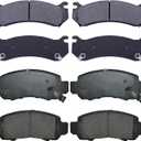Front Rear Ceramic Brake Pads Compatible for Cadillac, for Chevy Avalanche 1500,Silverado 1500,Suburban 1500,Tahoe,for GMC Sierra 1500,Yukon,Yukon XL 1500