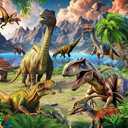 Dinosaur World 100 Piece Puzzle for Kids Ages 5-8 - Children's Learning Educational Toy Gift for Girls 5-10 Years Old (15" X 10")