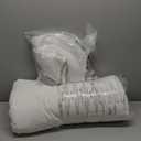 Bedsure King Comforter Set - 7 Pieces Reversible White and Grey Bedding, King Bed Set for All Seasons, Bed in a Bag with Down Alternative Comforter, Grey Sheets, Pillowcases & Shams