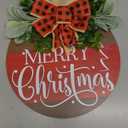 Christmas Wreath, Christmas Wreaths for Front Door, Merry Christmas Front Door Wreath Sign Porch Decorations Hanger