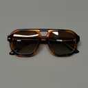 livho Trendy Polarized Square Aviator Sunglasses Women Men Square Eyewear Frame, Retro Sun Glasses for Women Men 2025 Shades (Vibrant Brown Tortoise/Brown)