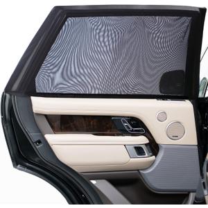 Autopect Side Window Sunshade Sock Screen-Shade (Pack of 2) Block Sun Rays to Keep Car Interior Cool and Comfortable Elasticized Universal Fit Mesh Sun Shade for Car, Truck, SUV, Van