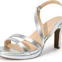 DREAM PAIRS Women's Platform Strappy Heels High Heeled Sandals Open Toe Comfortable Dressy Shoes with Adjustable Ankle Strap (9.5)