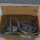 2 Pack Pen Holder Mesh Round Pencil (Silver)