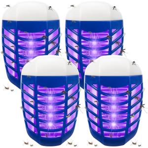 2026 Upgraded Bug Zapper Indoor Plug in, Whisper-Quiet Mosquito Zapper for House, Electric Fly Killer Trap with UV Light, Fruit Fly Gnat Killer Lights for Kitchen Bedroom, 4 Pack