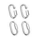 516inch Quick Links Chain Connector - Stainless Steel D Shape Locking Carabiner for Hammock, Swing, Sail, Pet, Boating, Camping, Indoor Outdoor Use, 4 Packs (M8)