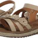 YOKI Women's Comfort Flat Sandal (10, Beige)