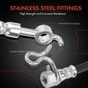 A-Premium Rear Driver Outer Brake Hydraulic Hose Compatible with Select Ford Models - F-150 F150 2012 2013 2014 6.2L, SVT Raptor - Replace# DL3Z2268A