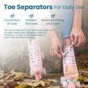 Povihome Toe Separators Spacers for Women - 8 Pack Silicone Toe Spacers for Toe Overlapping Hammertoe - Bunion Corrector Toe Stretcher for Yoga Practice - Medium (Clear)