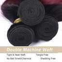 T1B/99J Body Wave Bundles Human Hair 10 12 14 Inch Ombre Burgundy Bundles Human Hair Body Wave Raw Brazilian Virgin Remy Quick Weave for Black Women