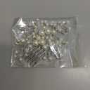 Ysleen 2 Pcs Wedding Pearl Hair Comb Bride Pearl Crystal Headpiece Flower Side Combs Hair Clip Bridal Hair Accessories for Girls Wedding Brides Bridesmaid Rhinestone, Silver