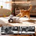 Interactive Chirping Bird Cat Toy, 2026 Upgraded Electric Flapping & Chirping Bird - Realistic Motion & Sound, Interactive Plush Toy for Bored Indoor Cats (Light Grey, 1PCS)