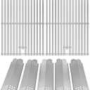 SafBbcue Grill Parts Kit for Home Depot Nexgrill 5 Burner 720-0888N 720-0888S 720-0888 4 Burner 720-0830H 720-0830HM Replacement Parts, Stainless Steel Grill Heat Plates & Cooking Grates for Nexgrill