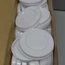 Taiyin 100 Pieces 3 Inch Mailing Tubes Plastic End Caps, White, Round