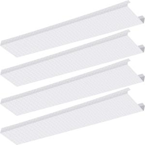 4 Pcs 48 Inch Fluorescent Light Fixture Covers Replacement Wrap Around Light Cover 4ft Two Bulb Replacement Lens Transparent Square Lenses for 4ft LED Ceiling, Home Kitchen Room