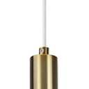 Aspen Creative 61167-03-1 Adjustable Indoor Pendant, 2-Tone Warm Brass Finish & Matte White 4-3/4" W x 73-7/8" H