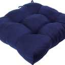 Indigo and Black Weave Indoor Outdoor Seat Cushion Patio D Chair Cushion