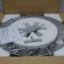 Farmhouse 23.6" Large Drum Wooden Chandelier Vintage 6-Lights Chandelier with Wooden Finish Linen Shade Modern Retro Drum Chandeliers for Dining Room, Kitchen Island, Living Room, Bedroom