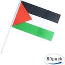 50 Pack Palestine Flag,Hand Held Small Mini Palestinians Stick Round Top National Country Flags,Party Decorations Supplies For Parades,World Cup,Sports Events