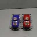  Light-Up Monster Truck Toys (2-Pack) Push-&-Go Cars with Glowing Wheels Birthday Gift for Toddlers, Boys & Girls Ages 3+ Durable Friction-Powered Trucks Batteries Included,Color RED and BLUE.