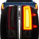 LED Tail Light Assembly Fit for Chevy Silverado 1500 2500 HD 3500 HD 2007-2014, for GMC Sierra 3500 HD with Dual Wheel 2008-2014, Driver and Passenger Side Taillights, Smoke Lens